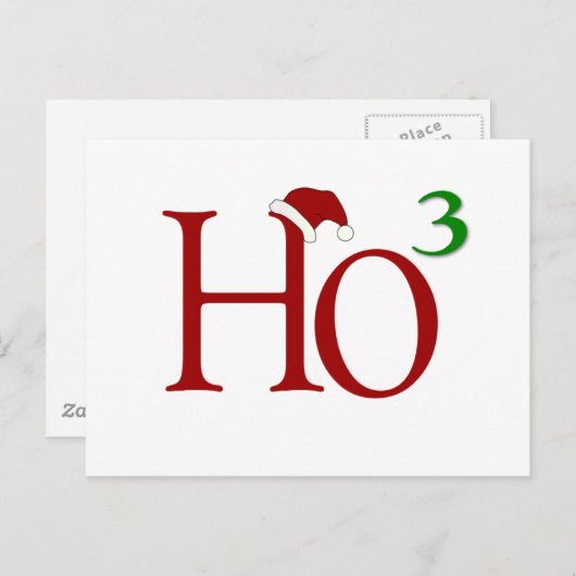 Ho Ho Ho Feestdagenkaart (Voorkant / Achterkant)