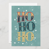 Ho Ho Ho Feestdagenkaart (Voorkant / Achterkant)