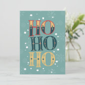 Ho Ho Ho Feestdagenkaart (Staand voorkant)