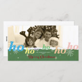 HO-HO-HO FEESTDAGENKAART (Voorkant / Achterkant)