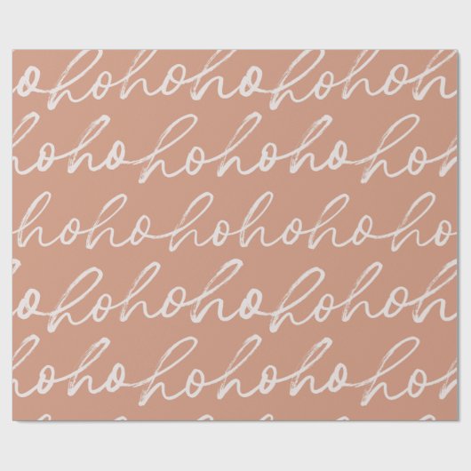 "Ho Ho Ho" feestelijk script patroon Cadeaupapier (Vlak)