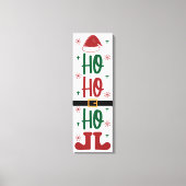 Ho Ho Ho Feestelijke Kerstvakantie Canvas Afdruk (Voorkant)