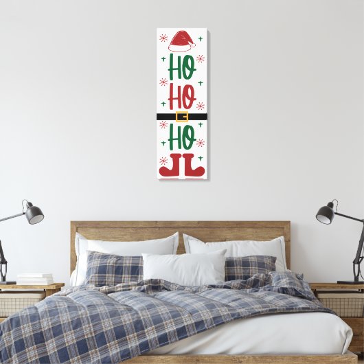 Ho Ho Ho Feestelijke Kerstvakantie Canvas Afdruk (Insitu (Slaapkamer))