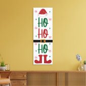 Ho Ho Ho Feestelijke Kerstvakantie Canvas Afdruk (Insitu (Woonkamer))