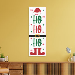Ho Ho Ho Feestelijke Kerstvakantie Canvas Afdruk