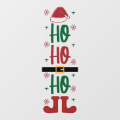 Ho Ho Ho Feestelijke Kerstvakantie Raamsticker (Vel)