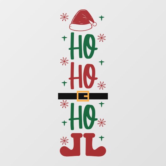 Ho Ho Ho Feestelijke Kerstvakantie Raamsticker (Vel)