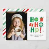 Ho Ho Ho Feestelijke vakantie gepersonaliseerde fo (Voorkant / Achterkant)