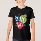 Ho Ho Ho Festive-kerstamenfamilie komt overeen met Tri-Blend Shirt (Voorkant)