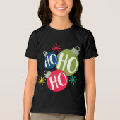 Ho Ho Ho Festive-kerstamenfamilie komt overeen met Tri-Blend Shirt (Voorkant)