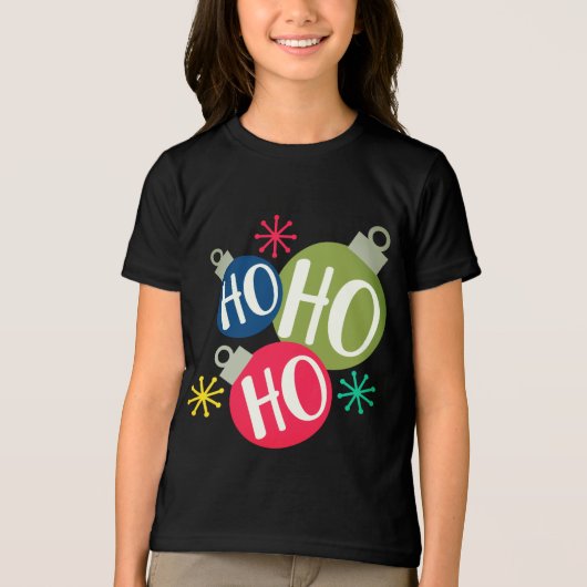 Ho Ho Ho Festive-kerstamenfamilie komt overeen met Tri-Blend Shirt (Voorkant)