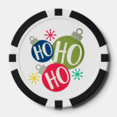 Ho Ho Ho Festive-kerstkerstfamilie komt overeen me Poker Chips (Voorkant)