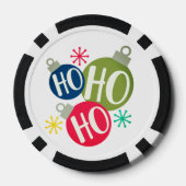 Ho Ho Ho Festive-kerstkerstfamilie komt overeen me Poker Chips (Achterkant)