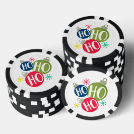 Ho Ho Ho Festive-kerstkerstfamilie komt overeen me Poker Chips
