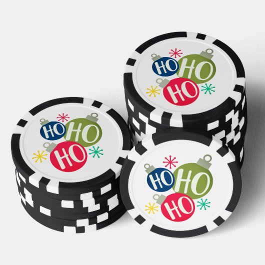 Ho Ho Ho Festive-kerstkerstfamilie komt overeen me Poker Chips (Opstapeling)