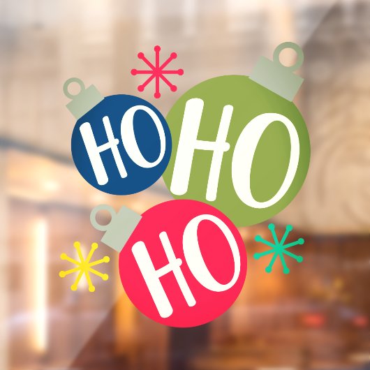 Ho Ho Ho Festive-kerstkerstfamilie komt overeen me Raamsticker (Vel 2)