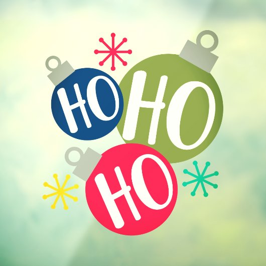 Ho Ho Ho Festive-kerstkerstfamilie komt overeen me Raamsticker (Vel 3)
