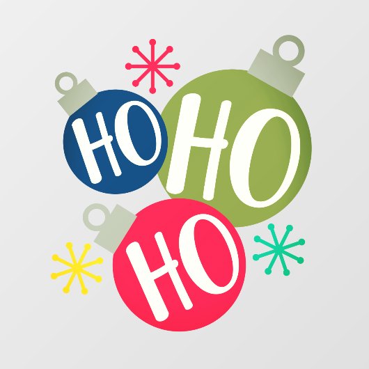 Ho Ho Ho Festive-kerstkerstfamilie komt overeen me Raamsticker (Vel)