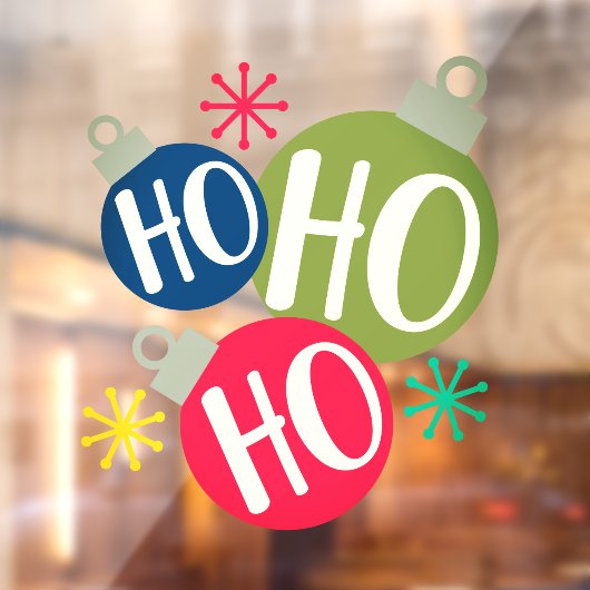 Ho Ho Ho Festive-kerstkerstfamilie komt overeen me Raamsticker (Vel 2)