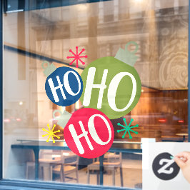 Ho Ho Ho Festive-kerstkerstfamilie komt overeen me Raamsticker
