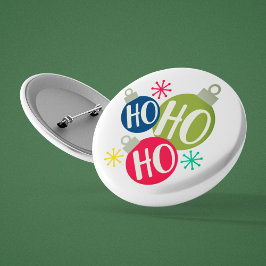 Ho Ho Ho Festive-kerstkerstfamilie komt overeen me Ronde Button 3,2 Cm