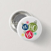 Ho Ho Ho Festive-kerstkerstfamilie komt overeen me Ronde Button 3,2 Cm (Voorkant /achterkant)