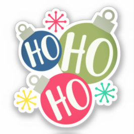 Ho Ho Ho Festive-kerstkerstfamilie komt overeen me Sticker