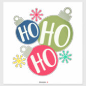 Ho Ho Ho Festive-kerstkerstfamilie komt overeen me Sticker (Vel)