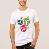 Ho Ho Ho Festive-kerstkerstfamilie komt overeen me Tri-Blend Shirt (Voorkant)