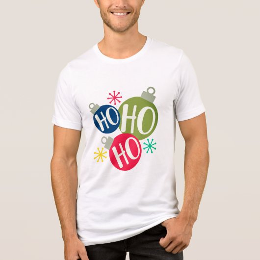 Ho Ho Ho Festive-kerstkerstfamilie komt overeen me Tri-Blend Shirt (Voorkant)