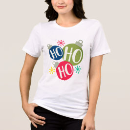 Ho Ho Ho Festive-kerstkerstfamilie komt overeen me Tri-Blend Shirt