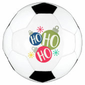 Ho Ho Ho Festive Kerstmis Modern Holiday Voetbal (Voorkant)