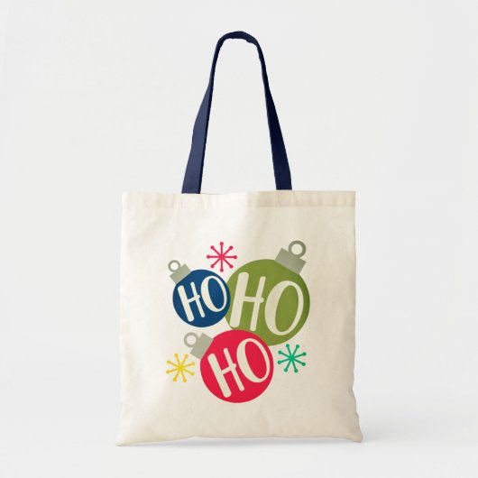 Ho Ho Ho Festive Kerstmis Modern Tote Bag (Voorkant)