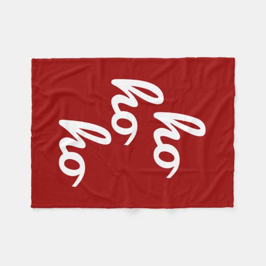 Ho-ho-ho Fleece Deken (Voorkant (Horizontaal))