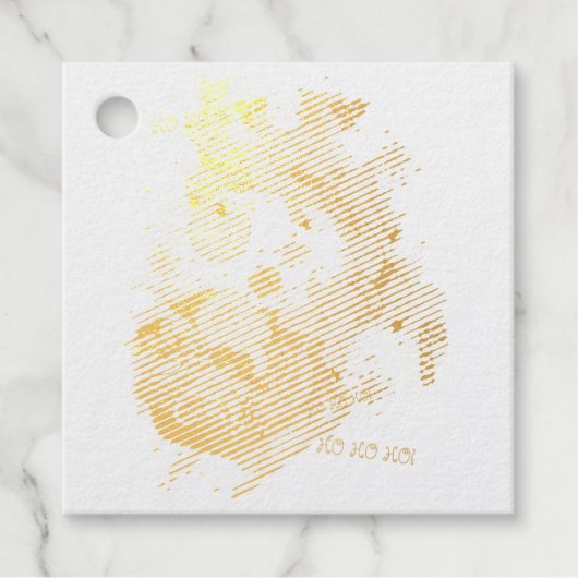 Ho Ho Ho! Folie Cadeau & Favor Tag (Voorkant)