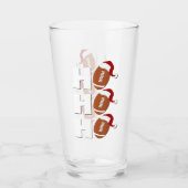 Ho Ho Ho Football | Funny Christmas Season Humor Glas (Voorkant)