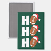 Ho Ho Ho Football | Funny Christmas Season Humor Magneet (Voorkant / Achterkant)