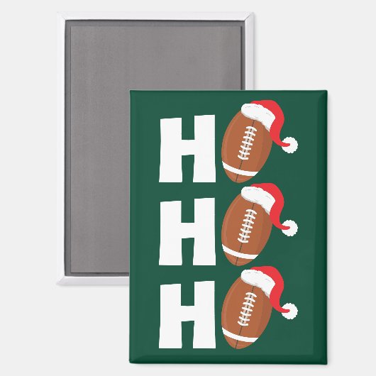 Ho Ho Ho Football | Funny Christmas Season Humor Magneet (Voorkant / Achterkant)