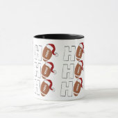 Ho Ho Ho Football | Funny Christmas Season Humor Mok (Midden)