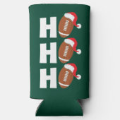 Ho Ho Ho Football | Funny Christmas Season Humor Seltzer Blikjeskoeler (Achterkant)
