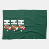 Ho Ho Ho Football | Funny Christmas Season Humor Theedoek (Horizontaal)