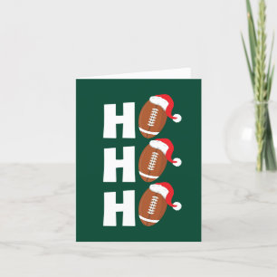 Ho Ho Ho Football   Grappige Humor van het kerstse Feestdagen Kaart