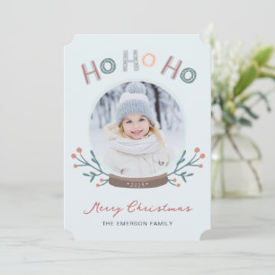 Ho Ho Ho Foto Kerstkaart