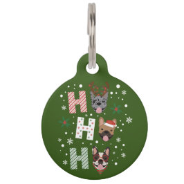 Ho Ho Ho Franse Bulldog Fijne Kerstdagen Huisdierpenning