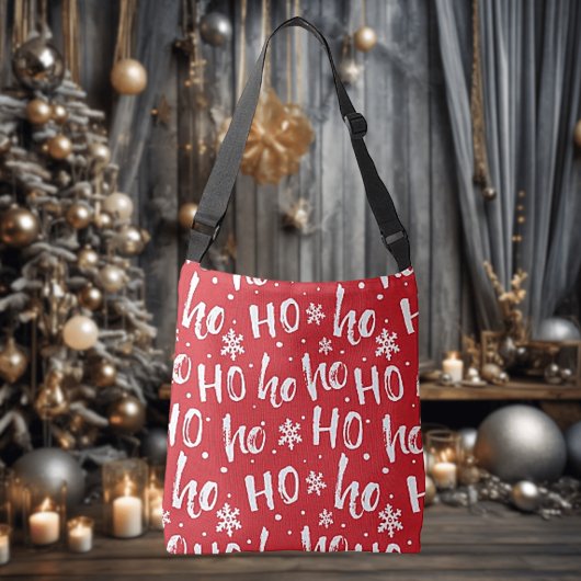 Ho-Ho-Ho Fun Christmas Design Canvas tas