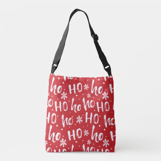 Ho-Ho-Ho Fun Christmas Design Canvas tas (Achterkant)