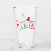 Ho Ho Ho | Funny Christmas Chemistry Geek Humor Glas (Achterkant)