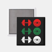 Ho Ho Ho Funny Dumbbell Christmas Weightlifting Gy Magneet (Voorkant / Achterkant)