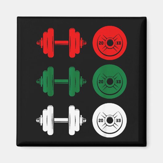 Ho Ho Ho Funny Dumbbell Christmas Weightlifting Gy Magneet (Voorkant)