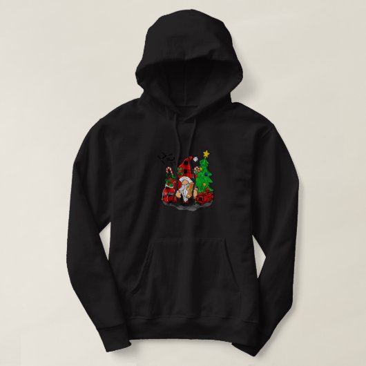 Ho Ho Ho Funny Gnome Santa Claus Hoodie (Design voorkant)